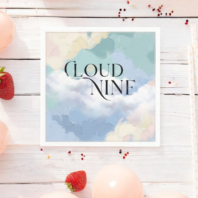Servilleta De Papel Cloud Nine Pastel Baby Shower (Subido por el creador)