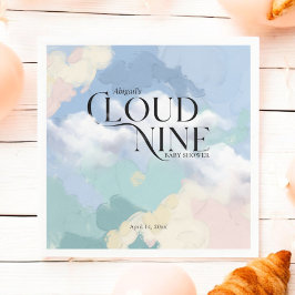 Servilleta De Papel Cloud Nueve Elegante Pastel Baby Shower