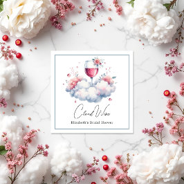 Servilleta De Papel Cloud Wine Bridal Shower