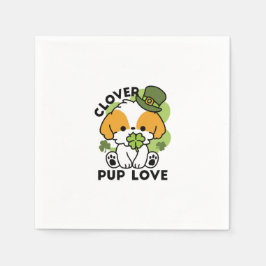 Servilleta De Papel Clover Pup Love - Diseño de perros del Día de San