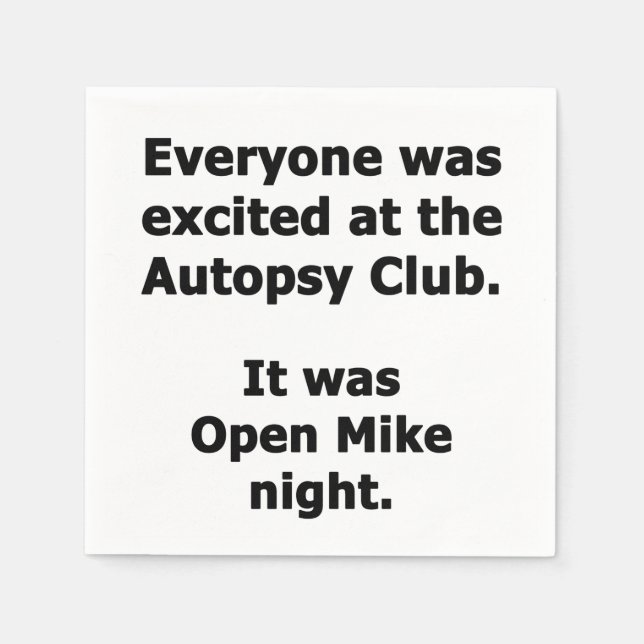 Servilleta De Papel Club de Autopsia (Anverso)