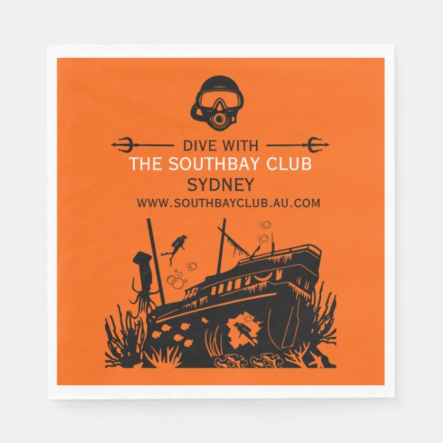 Servilleta De Papel Club de Buceo Shipwreck (Anverso)