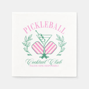 Servilleta De Papel Club de Cócteles de Pickleball