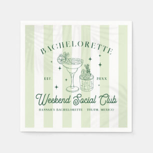 Servilleta De Papel Club de cócteles de verano   Bachelorette