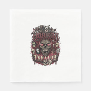 Servilleta De Papel Club de Fans de Terror Calavera Cara Demonio Hallo