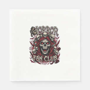 Servilleta De Papel Club de Fans de Terror Calavera Gritando Capucha R