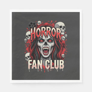 Servilleta De Papel Club de Fans de Terror de Halloween Cráneo de Vamp