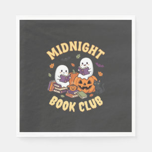 Servilleta De Papel Club de lectura de fantasmas con diseño de calabaz