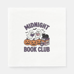 Servilleta De Papel Club de lectura de Halloween de Medianoche Diseño_