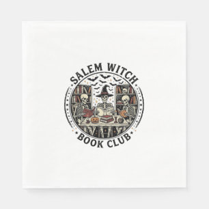 Servilleta De Papel Club de Libro de Brujas de Salem Esqueleto Vintage