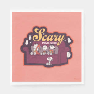 Servilleta De Papel Club de Películas de Terror de Peanuts en el Sofá