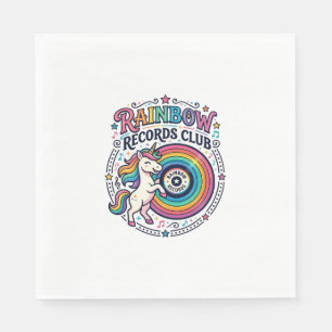 Servilleta De Papel Club de Registros de Arcoíris de Unicornio Fondo B