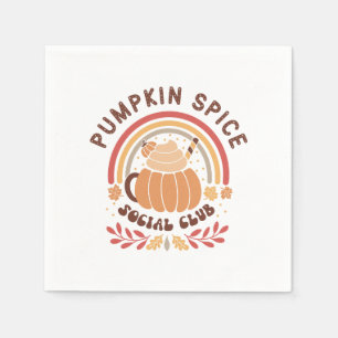 Servilleta De Papel Club Social de Pumpkin Spice – Otoño lindo PSL 