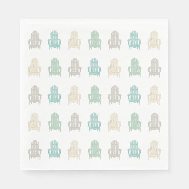 Servilleta De Papel Coastal Adirondack preside Lake House Beach House (Anverso)