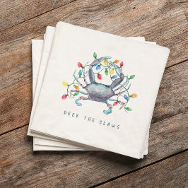 Servilleta De Papel Coastal Crab “Deck the Claws” Holiday