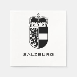 Servilleta De Papel Coat of Arms of Salzburg Monochrome Fine Art