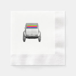 Servilleta De Papel Coche + arcoiris