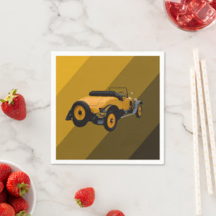 Servilleta De Papel Coche convertible de venado amarillo, servilletas 