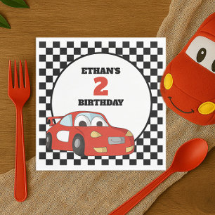 Servilleta De Papel Coche de Carreras Rojo del Niño Fiesta de Cumpleañ