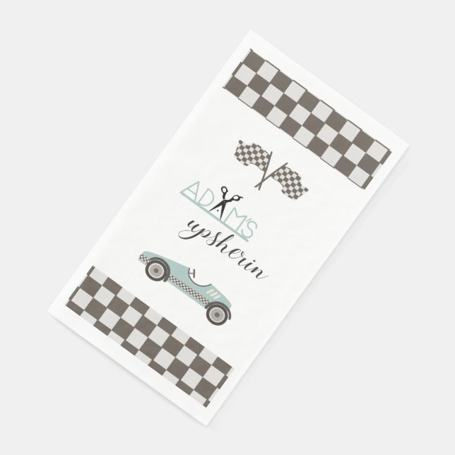 Servilleta De Papel Coche de carreras vintage (Esquina)