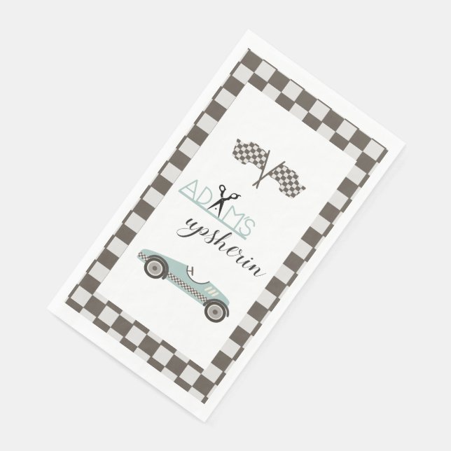 Servilleta De Papel Coche de carreras vintage (Esquina)