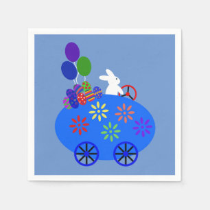 Servilleta De Papel Coche de huevo de conejo #3 servilletas