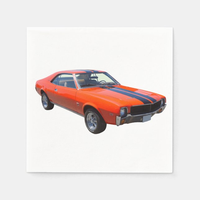 Servilleta De Papel Coche muscular AMC Javlin 1969 (Anverso)