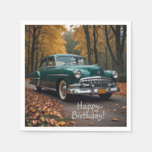 Servilleta De Papel Coche verde antiguo