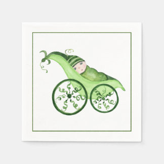 Servilleta De Papel Cochecito de bebé y bebé Green Pea