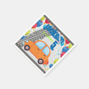 Servilleta De Papel Coches y pistas Diseño de cumpleaños