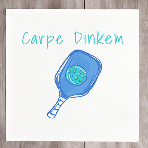 Servilleta De Papel Cocheza Carpe Dinkem Azul Paleta Pickleball