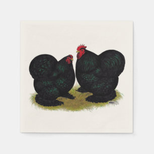Servilleta De Papel Cochins Black Bantam Pair
