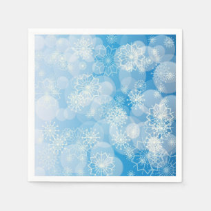 Servilleta De Papel Cochitos de Navidad en un fondo azul