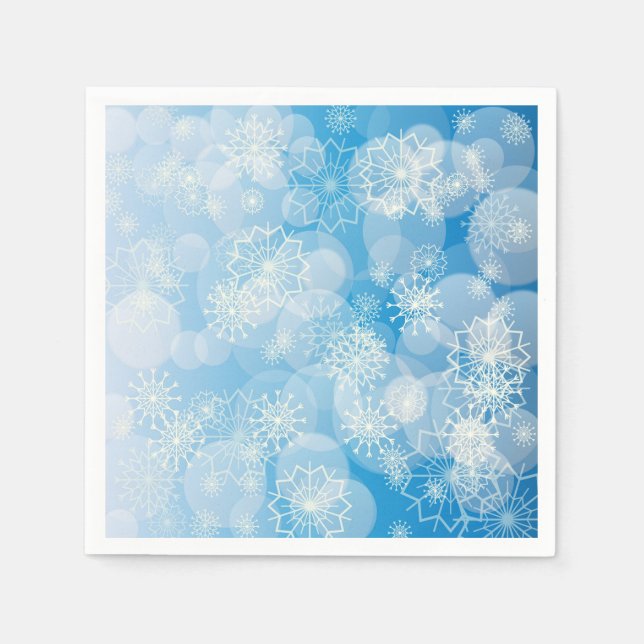 Servilleta De Papel Cochitos de Navidad en un fondo azul          (Anverso)