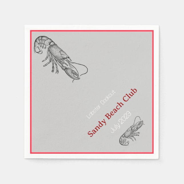 Servilleta De Papel Cocina de langosta (Anverso)