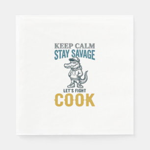 Servilleta De Papel Cocina Salvaje Caimán Grabado Vintage Gráfico_1