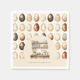 Servilleta De Papel Cocina Vintage de Pascua Personalizada