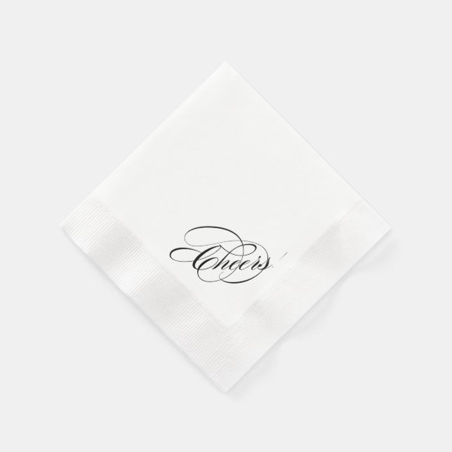 Servilleta De Papel Cockail Napkin: ¡Salud! Boda Napkins (Borde)