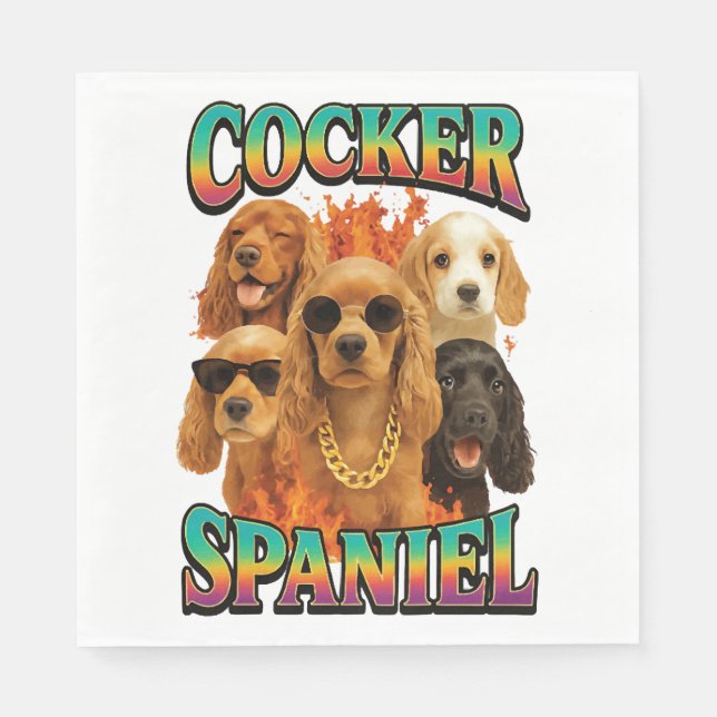 Servilleta De Papel Cocker Spaniel  (Anverso)