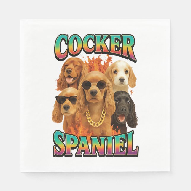 Servilleta De Papel Cocker Spaniel  (Anverso)