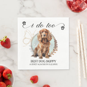 Servilleta De Papel Cocker Spaniel Dog Boda Napkins Con Perros Foto