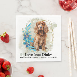 Servilleta De Papel Cocker Spaniel Dog Boda Napkins Con Perros Foto