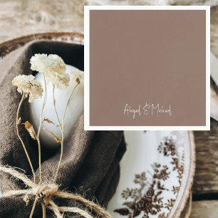 Servilleta De Papel Cocktail Boda Brown