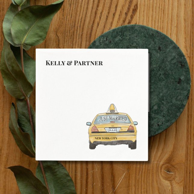 Servilleta De Papel Cocktail Boda de NYC Taxi (Subido por el creador)