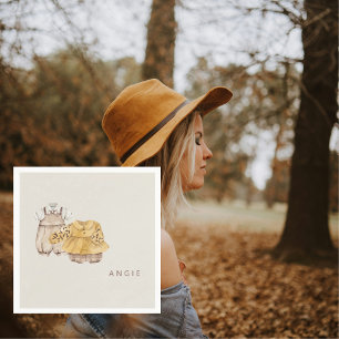 Servilleta De Papel Cocktail de Baby Shower de Twins Boho