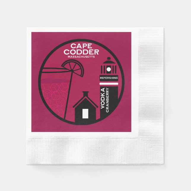 Servilleta De Papel Cocktail de Cape Codder (Anverso)