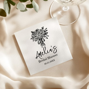 Servilleta De Papel Cocktail de Desayuno Bridal Coquette Personalizado