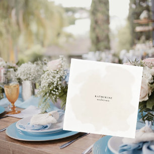 Servilleta De Papel Cocktail de ducha simple neutral personalizado