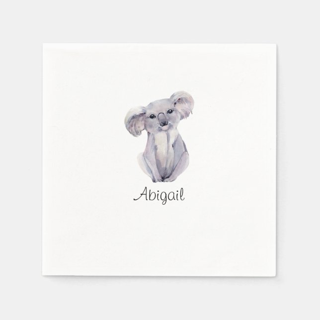 Servilleta De Papel Cocktail de la dieta de Koala (Anverso)