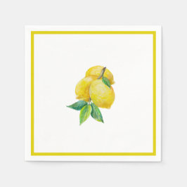 Servilleta De Papel Cocktail de limón y hojas